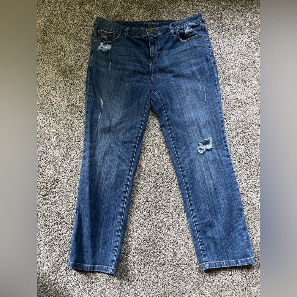 Distressed Boyfriend Jeans